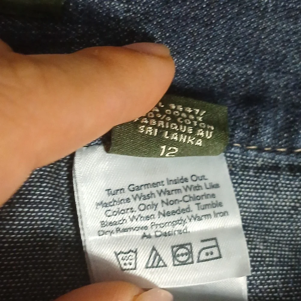 Eddie Bauer Denim Skirt, Gentle Used, Excellent Conditions Sz 12
